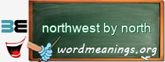 WordMeaning blackboard for northwest by north